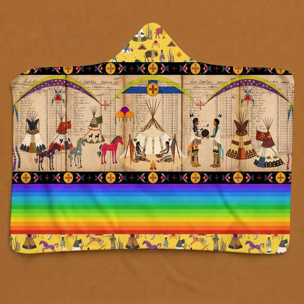 Legacy of the Rainy Chief Yellow Hooded Blanket