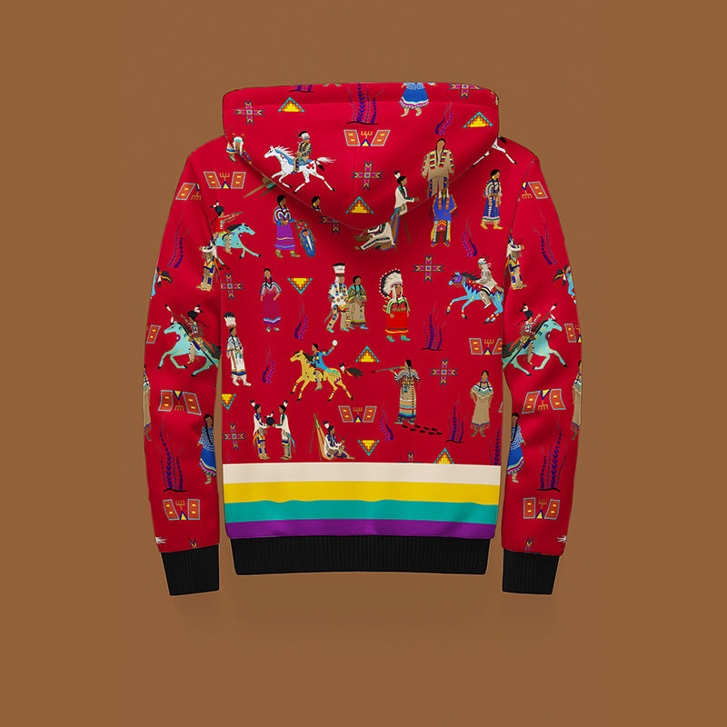 Lineage Figures Red Sherpa Hoodie