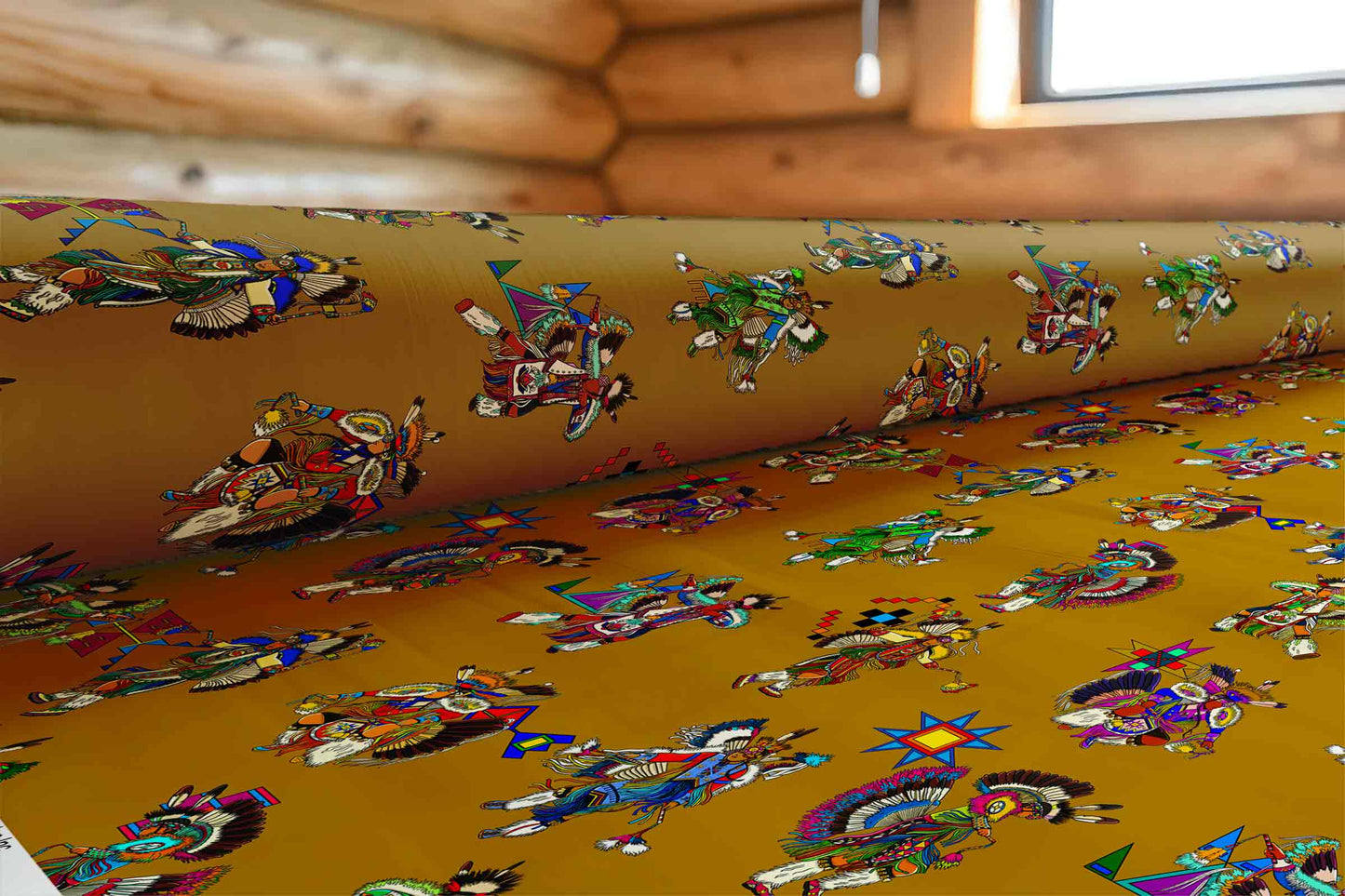 Men's Fancy Dancers Earth Large Fabric