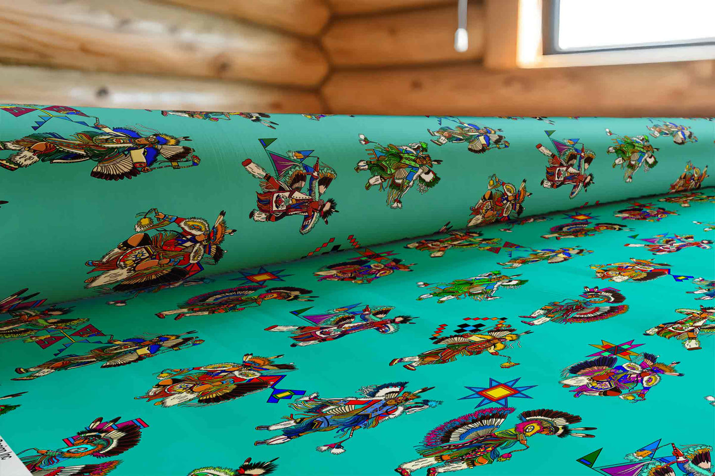 Men's Fancy Dancers Eggshell Blue Large Fabric