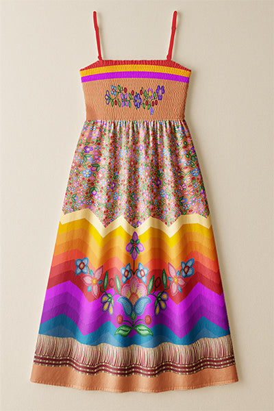 Petal Harmony Terracotta 3 Smock Top Dress by 49 Dzine