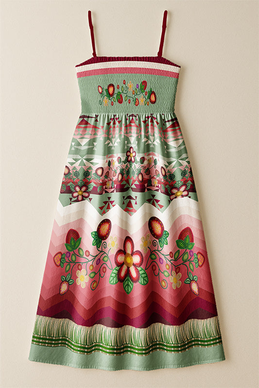 Sacred Strawberry Sage 1 Smock Top Dress by 49 Dzine