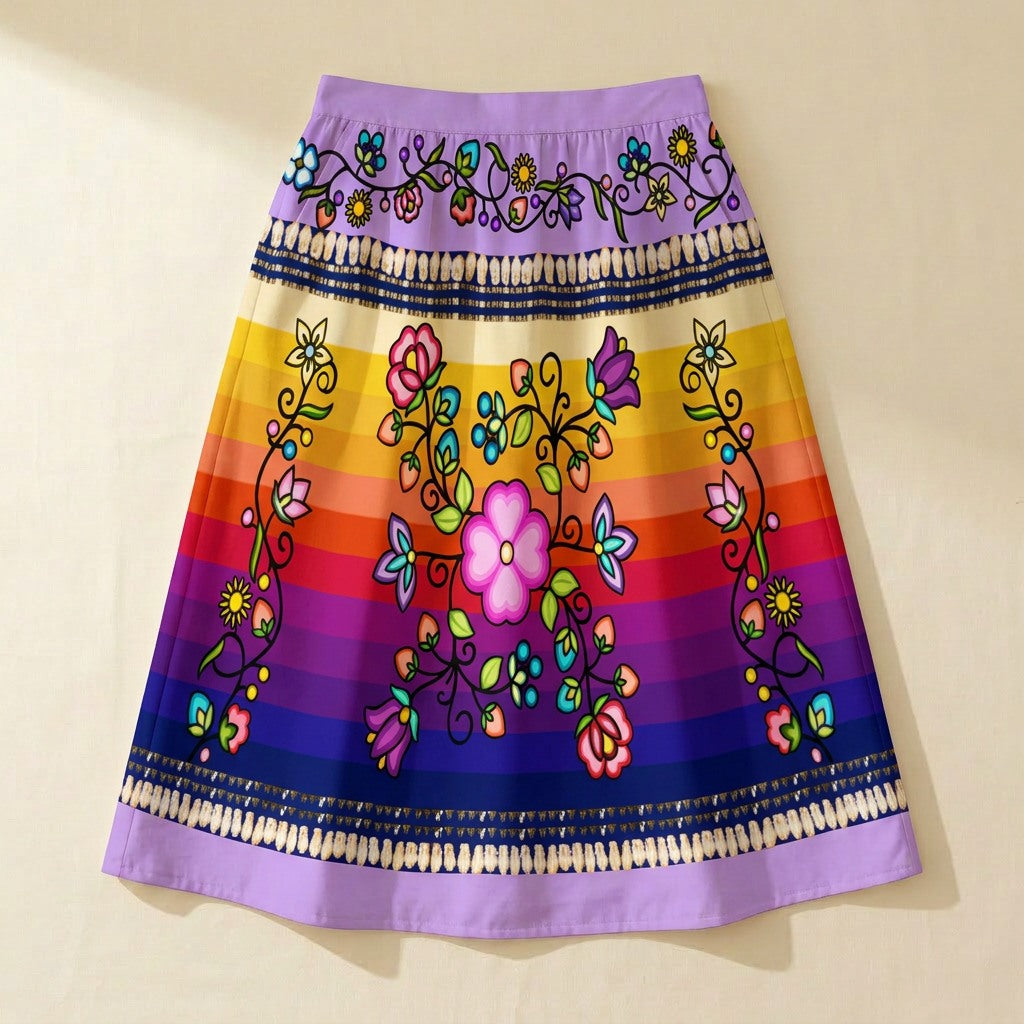 Grandmother Legacy Purple 1 Midi Skirt