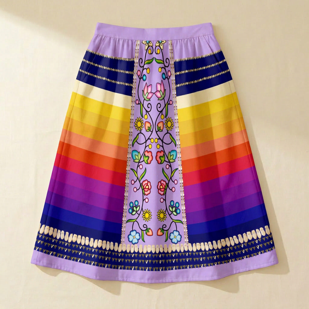 Grandmother Legacy Purple 2 Midi Skirt