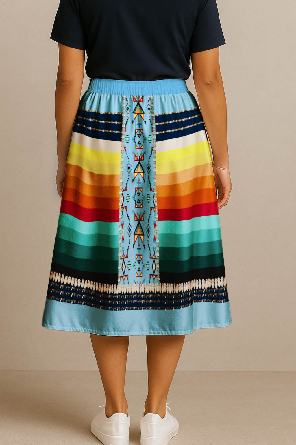 Sentinel of the Plains Turquoise 2 Midi Skirt