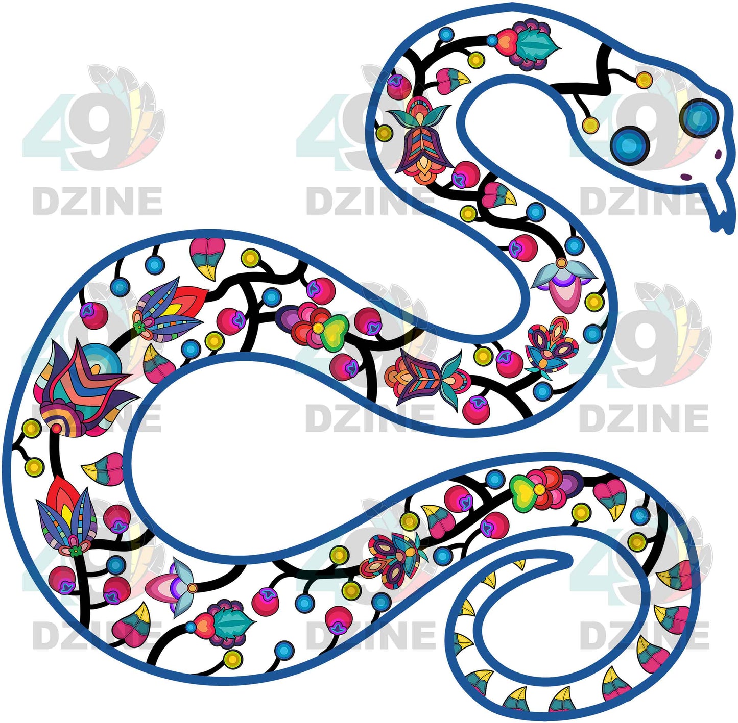 Floral Snake Motif