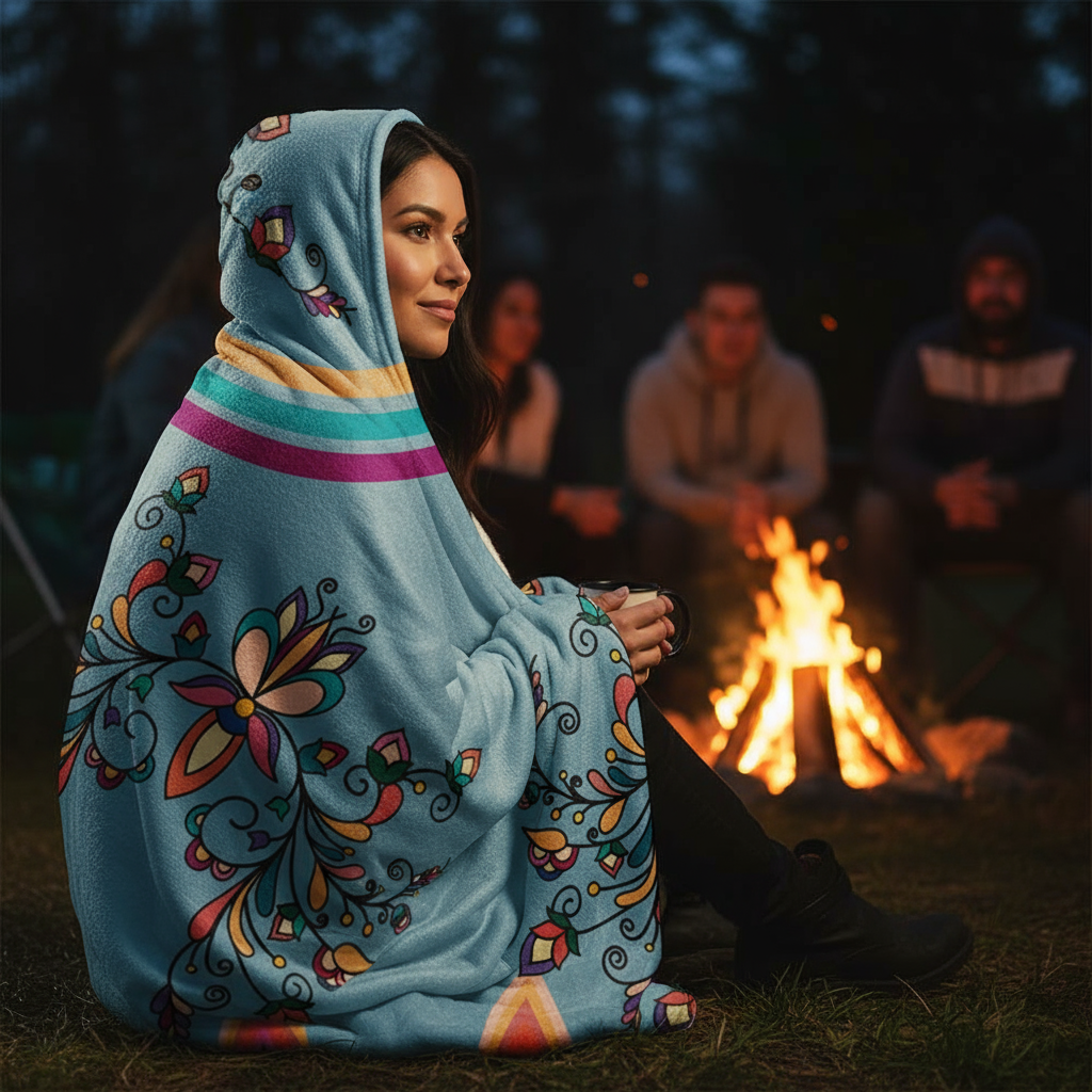 Guardian Petals Pastel Hooded Blanket