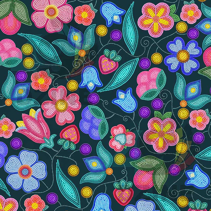 Sweet Offering Dark Teal Fabric