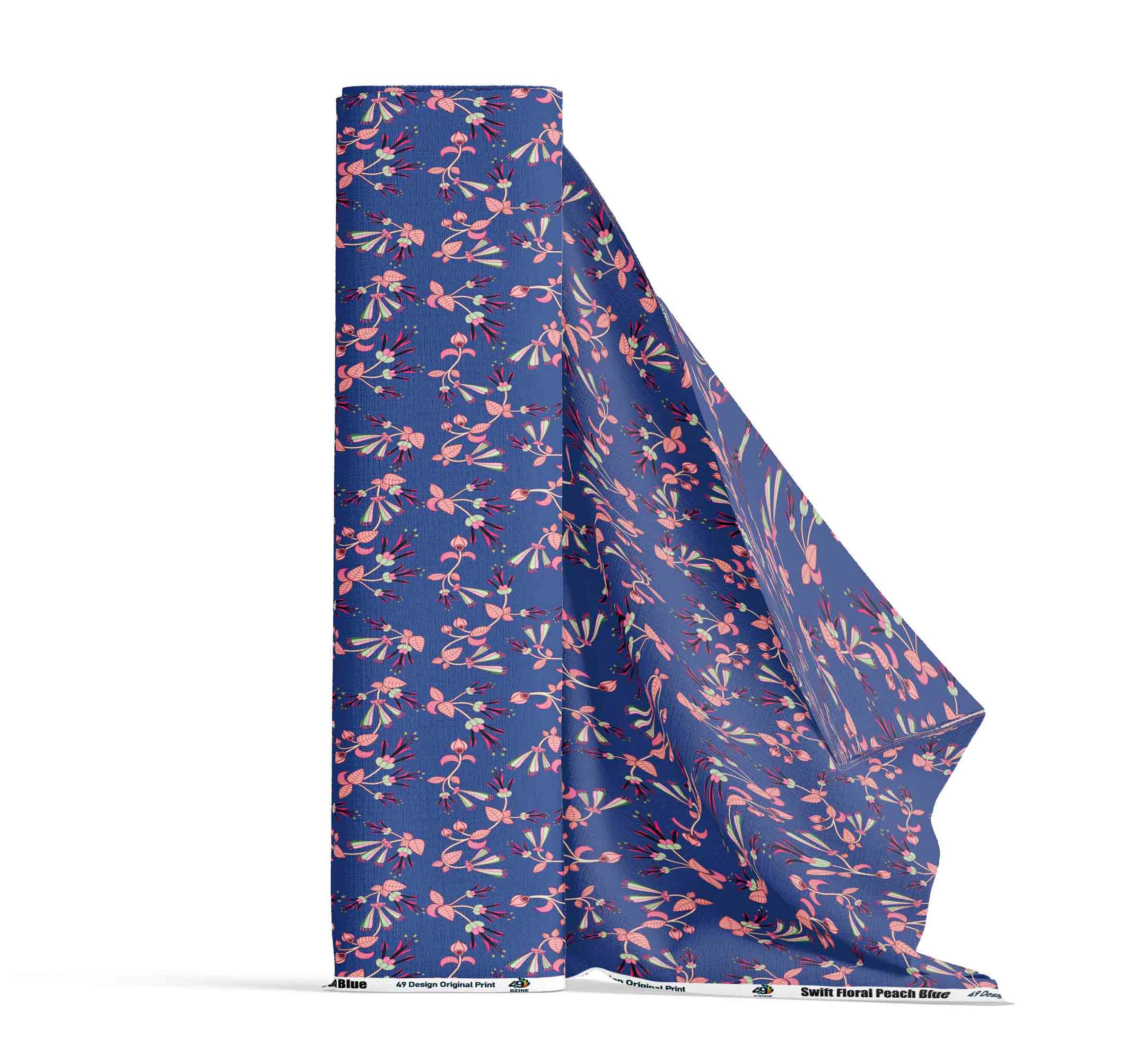 Swift Floral Peach Blue Foldable Umbrella