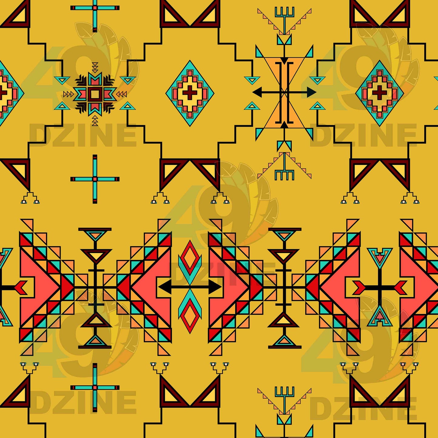 Thunder Flight Yellow Fabric