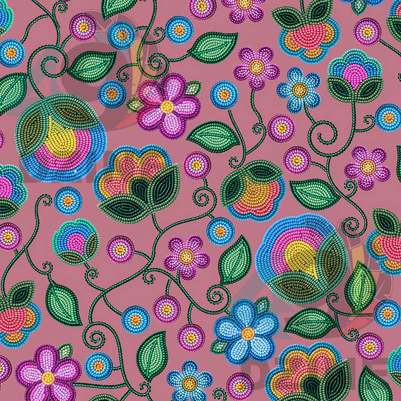 Turquoise Sunbeam Peach Fabric