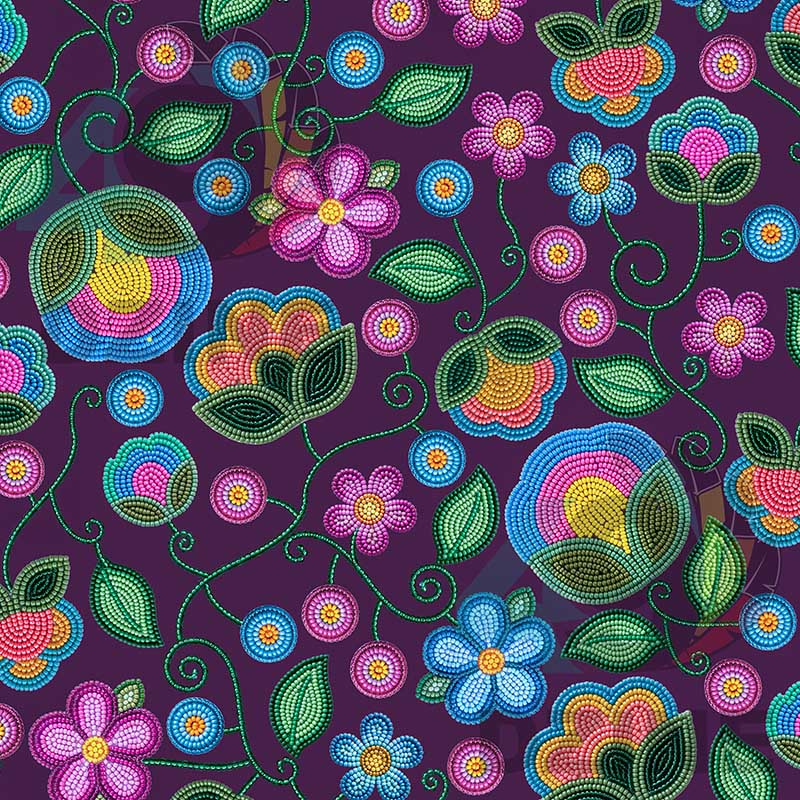 Turquoise Sunbeam Violet Fabric