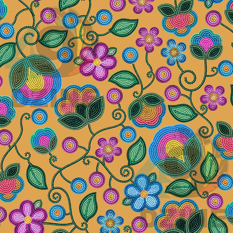 Turquoise Sunbeam Yellow Fabric