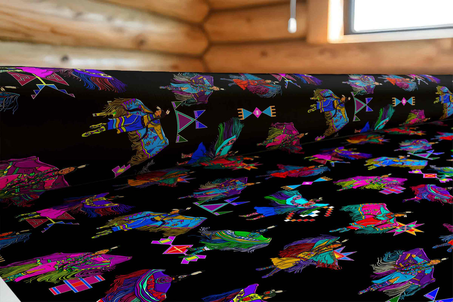 Women's Fancy Dancers Black Large Fabric