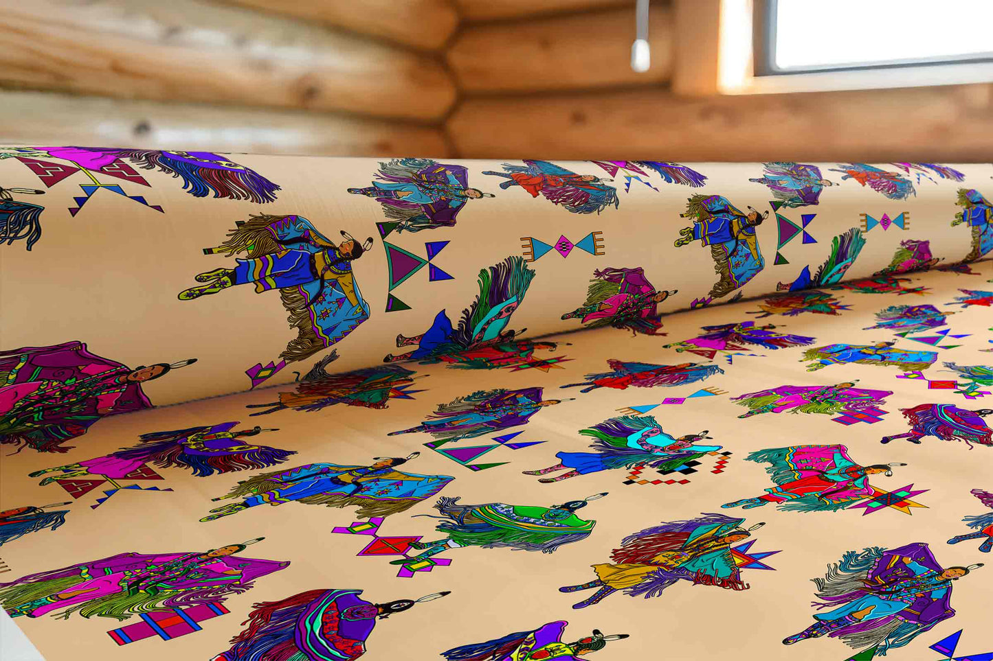 Women's Fancy Dancers Muslin Large Fabric