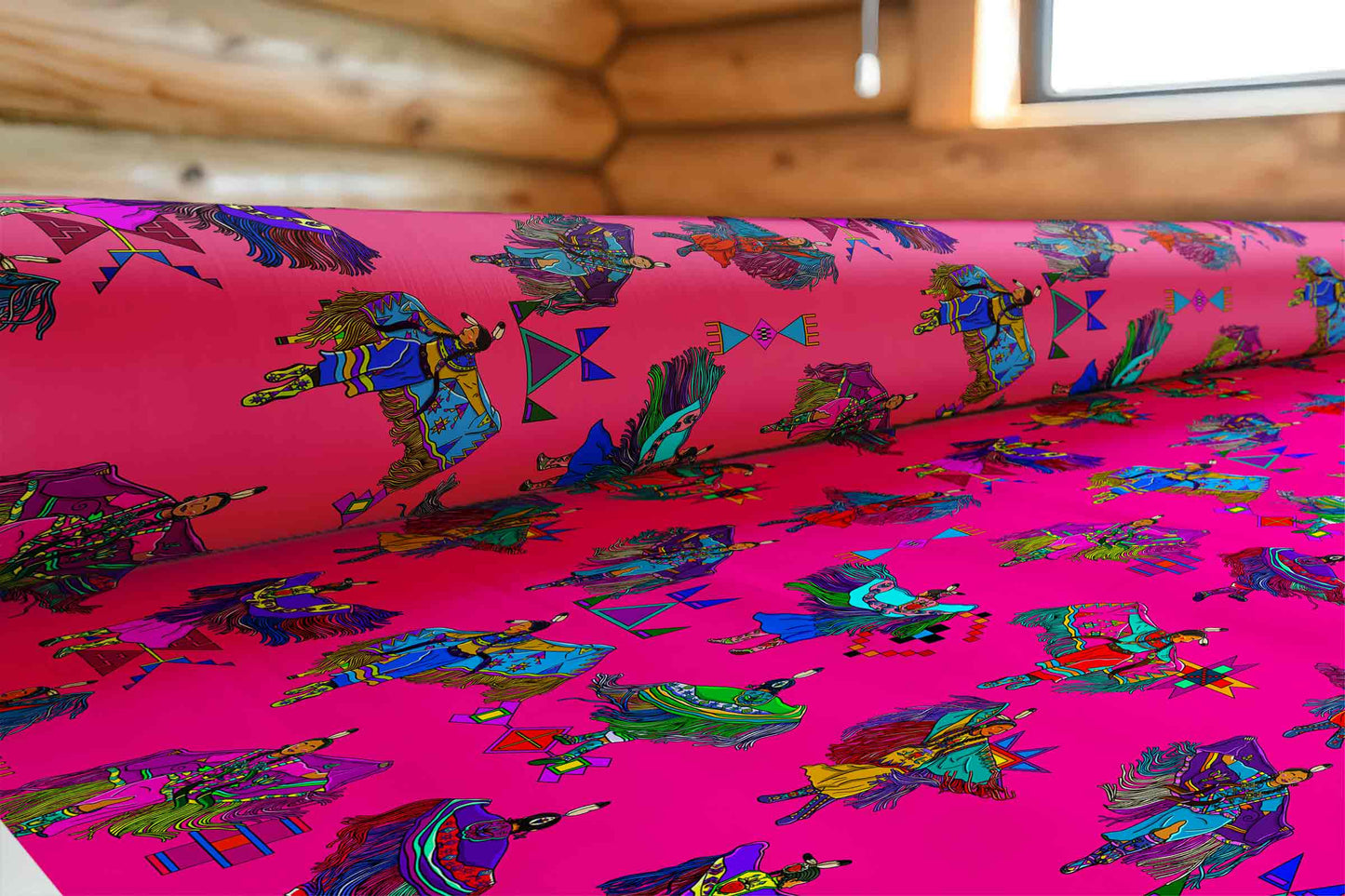 Women's Fancy Dancers Pink Large Fabric