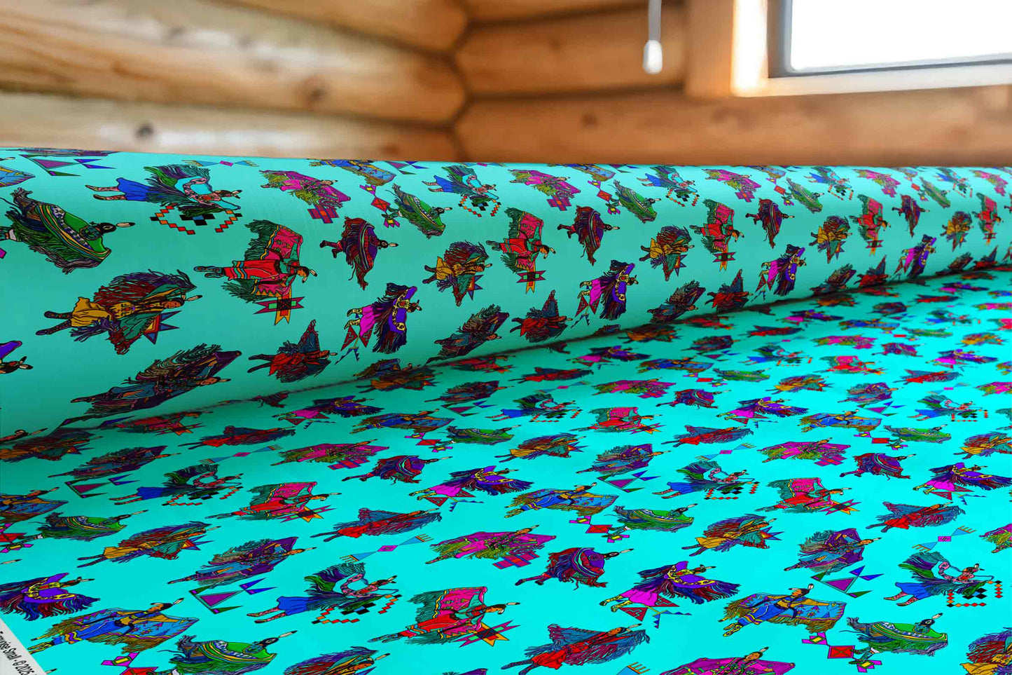 Women's Fancy Dancers Turquoise Small Fabric