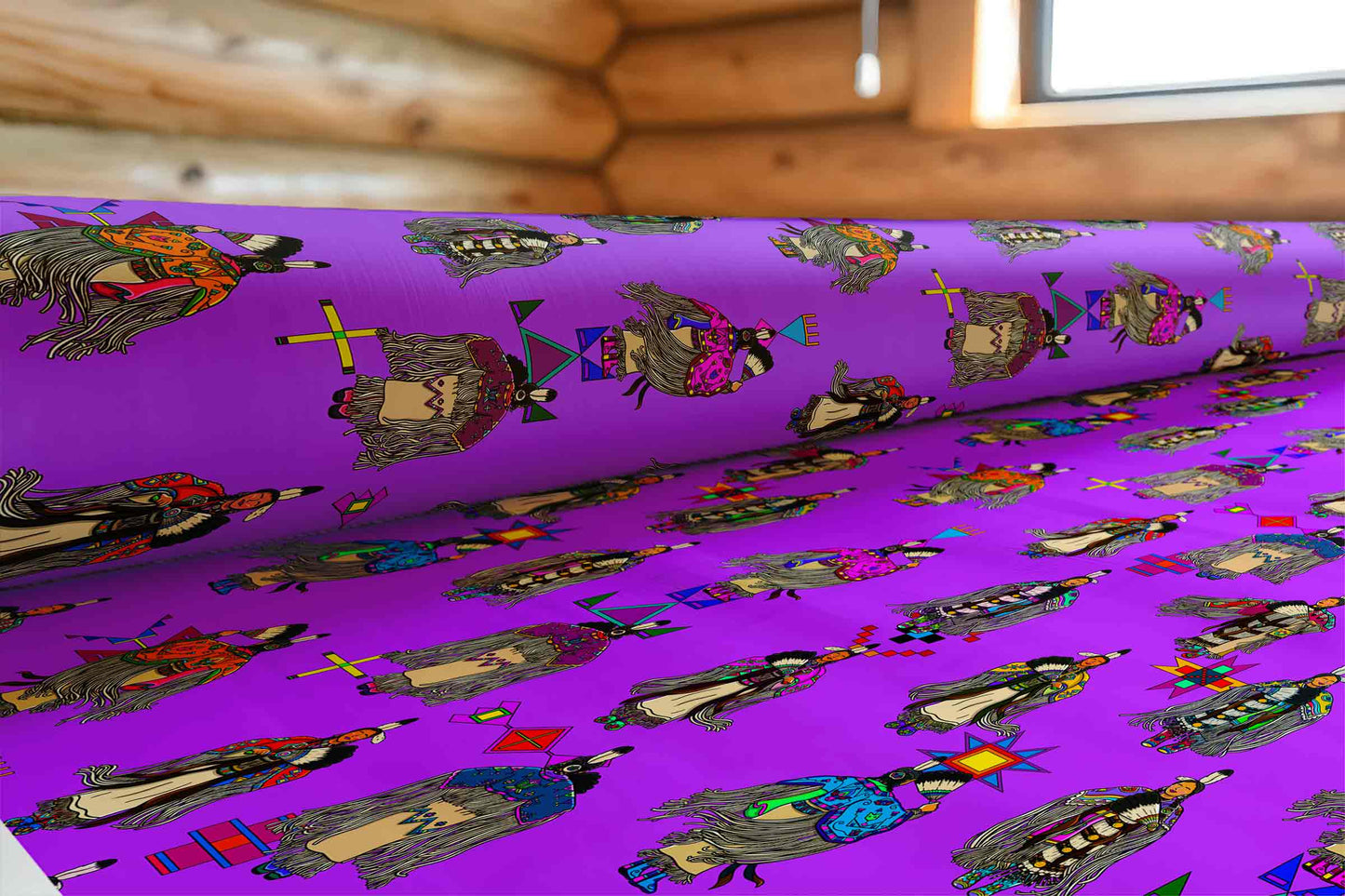 Women's Tradish Dancers Purple Large Fabric