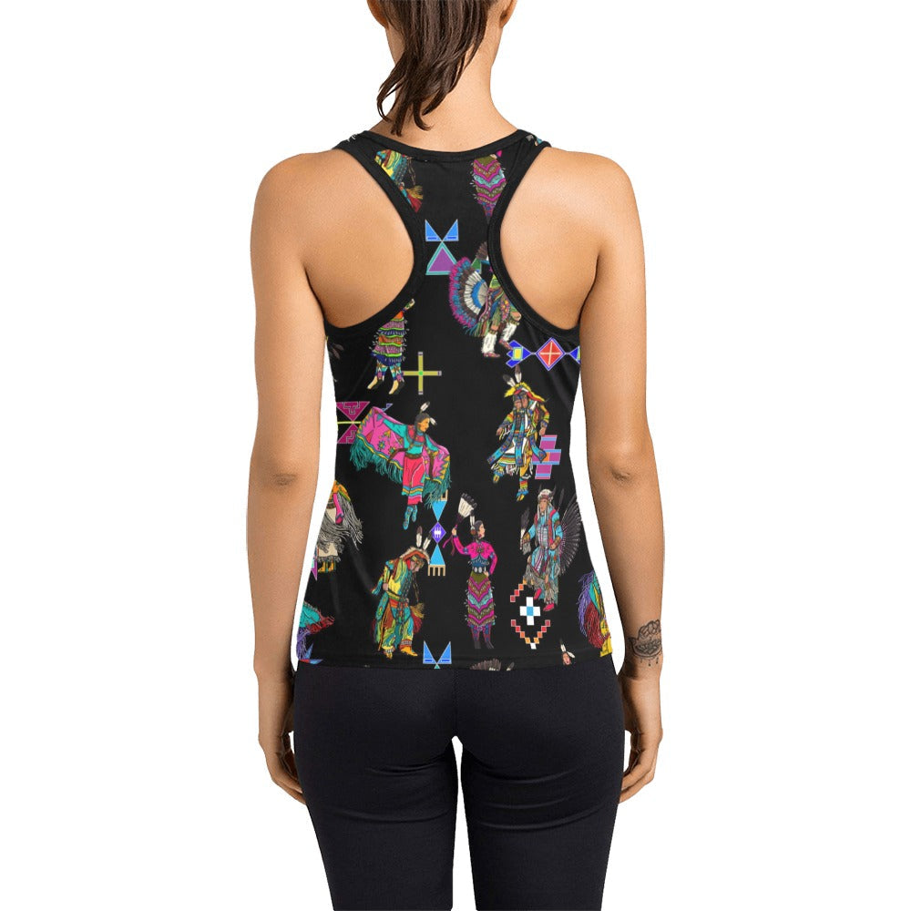 Grand Entry Dancers Black Women's Racerback Tank Top