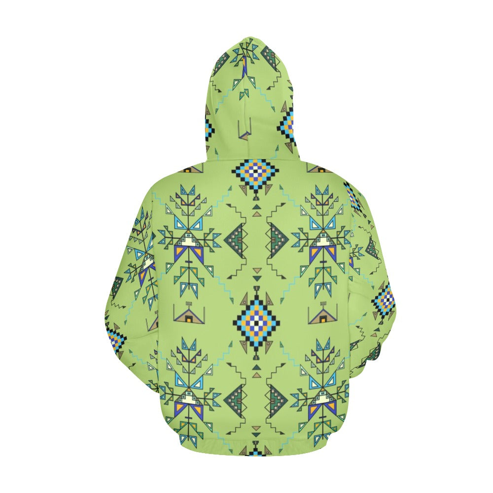 Bear Shield Green Hoodie for Men