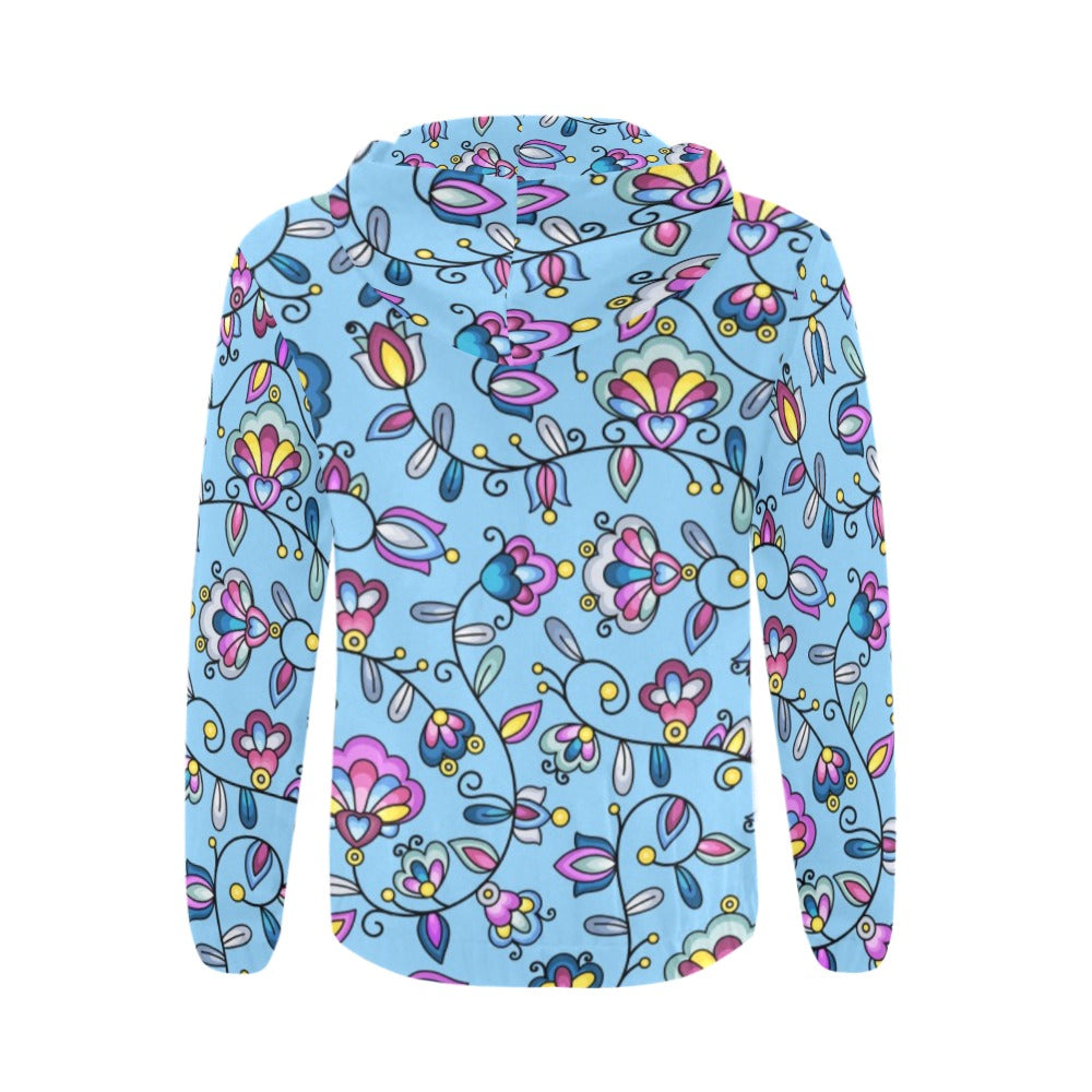 Autumn Bundle Blessing Blue Zip Hoodie