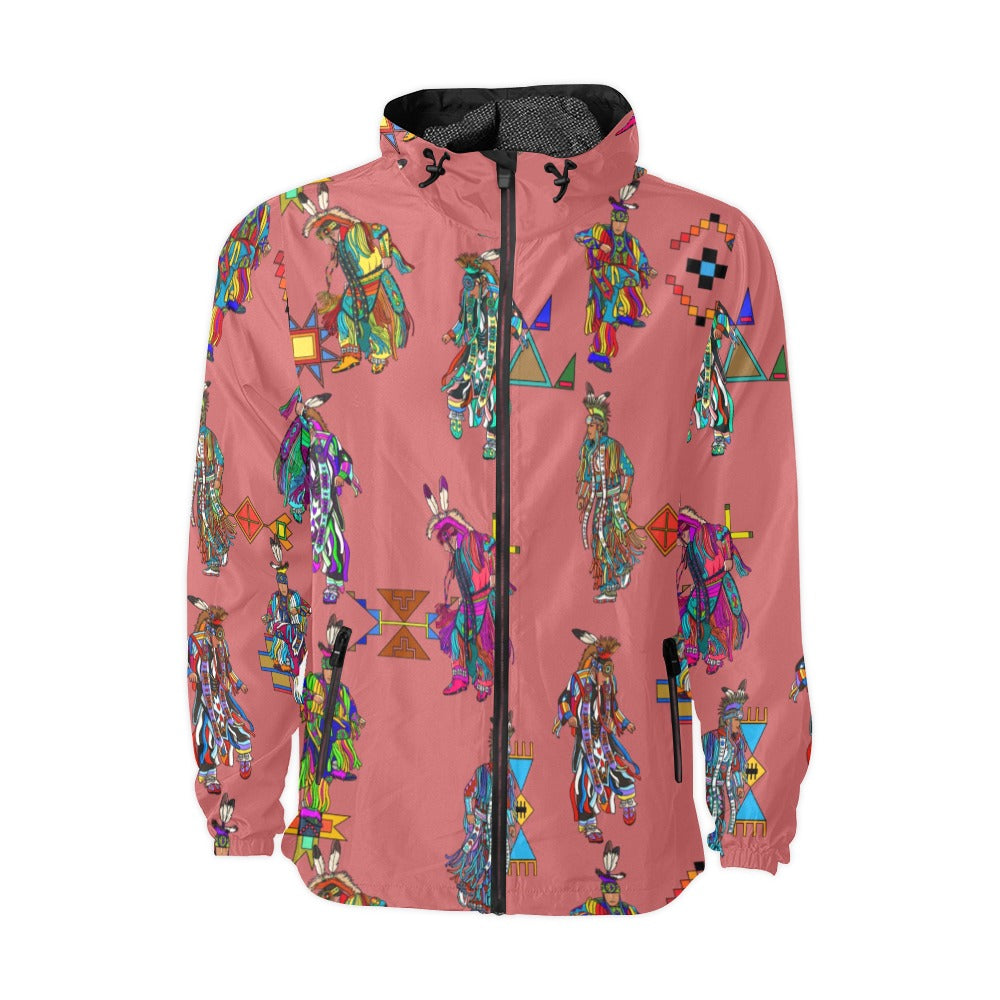 Men's Grass Dancers Terra Cotta Windbreaker – Men's Jacket by 49 Dzine