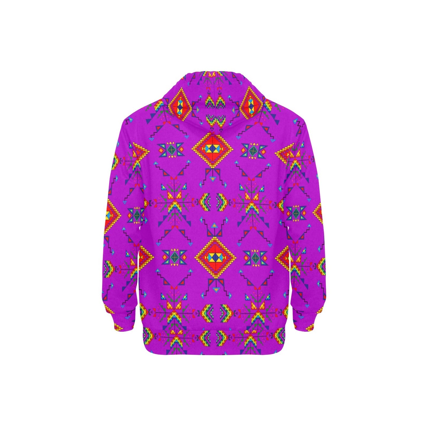 Buffalo Jump Purple Men's Long Sleeve Fleece Hoodie