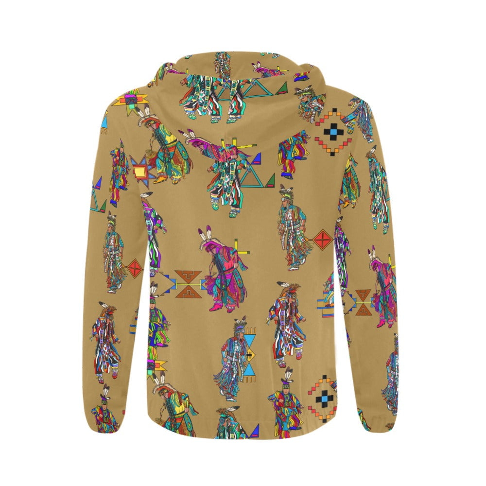 Men's Grass Dancers Earth Men's Zipper Hoodie