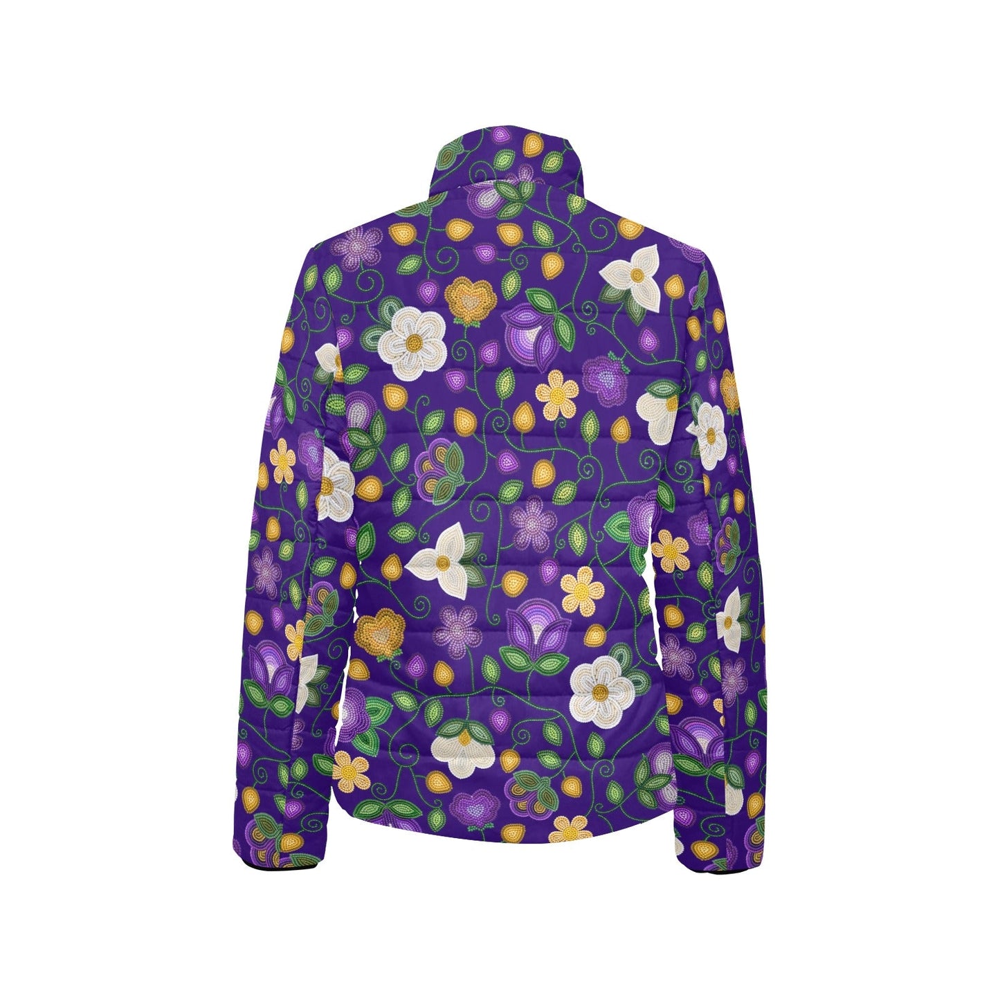 Midnight Moss Bloom Aubergine Stand Collar Jacket