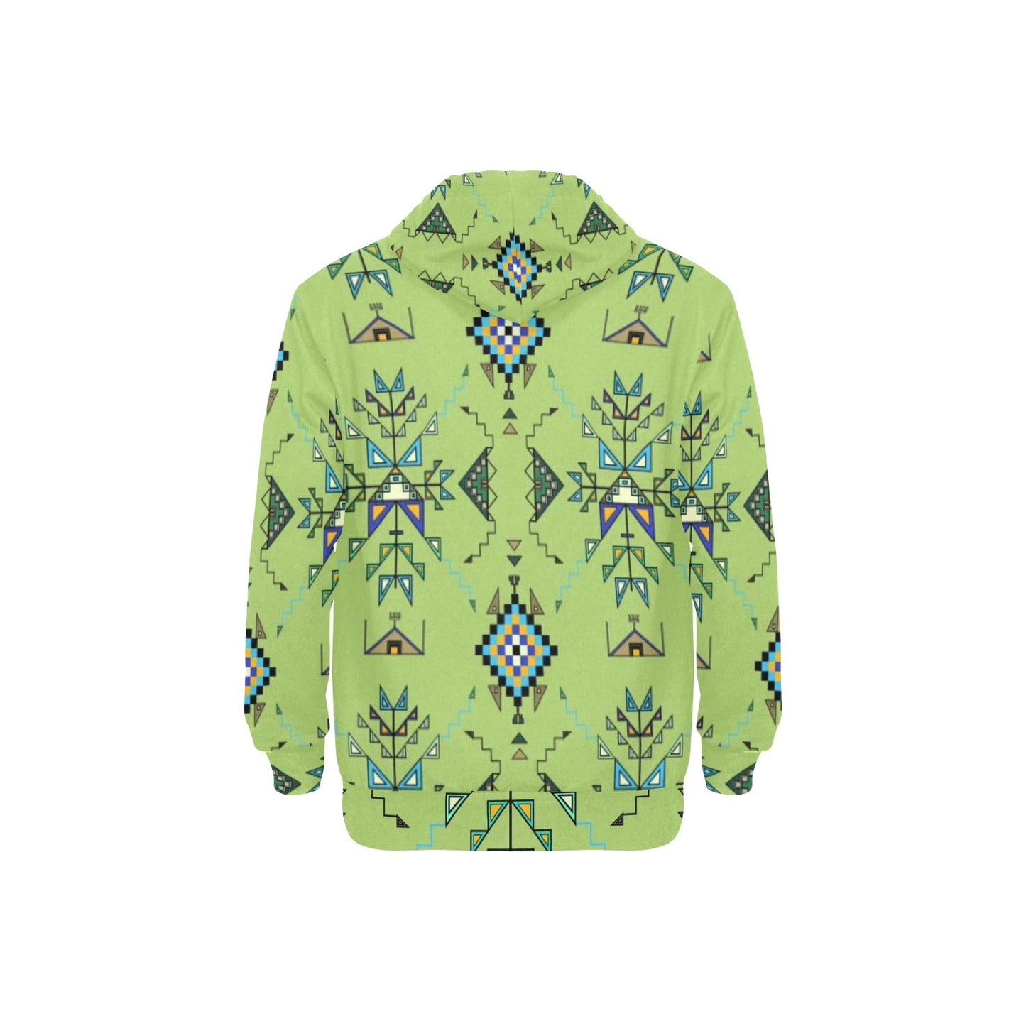 Bear Shield Green Fleece Hoodie
