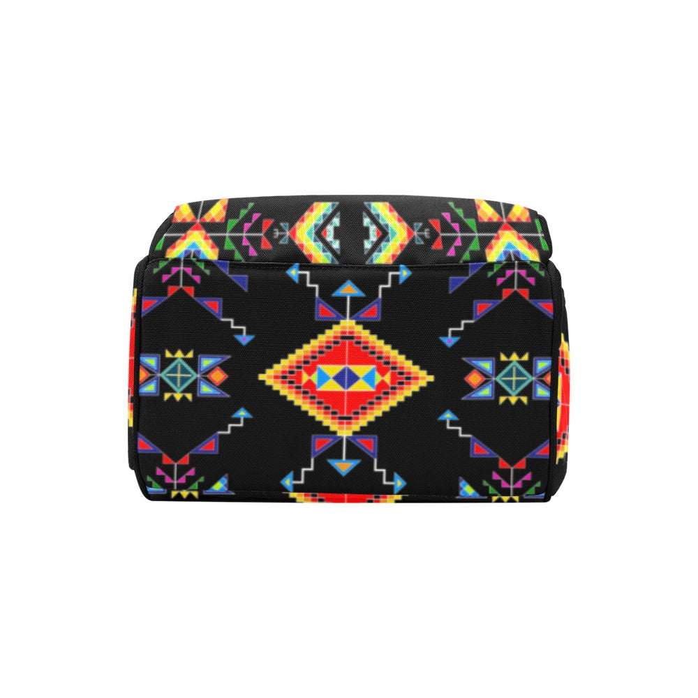 Buffalo Jump Black Multi-Function Diaper Backpack