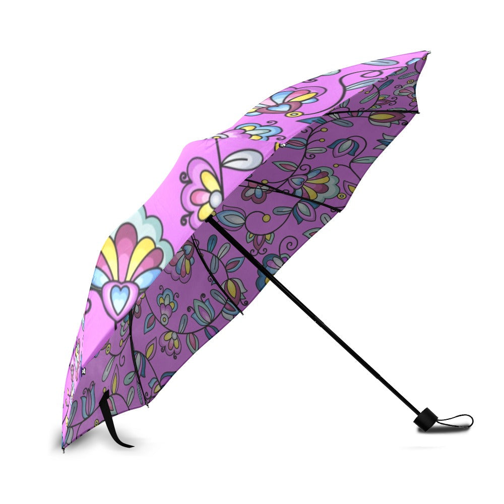 Autumn Bundle Blessing Purple Foldable Umbrella