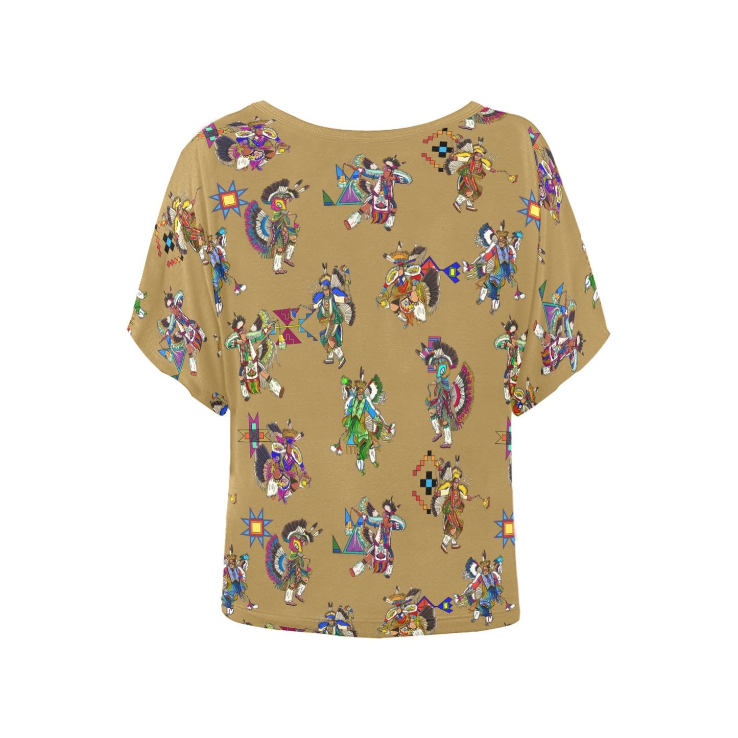Men's Fancy Dancers Earth Women's Batwing-Sleeved Blouse T shirt