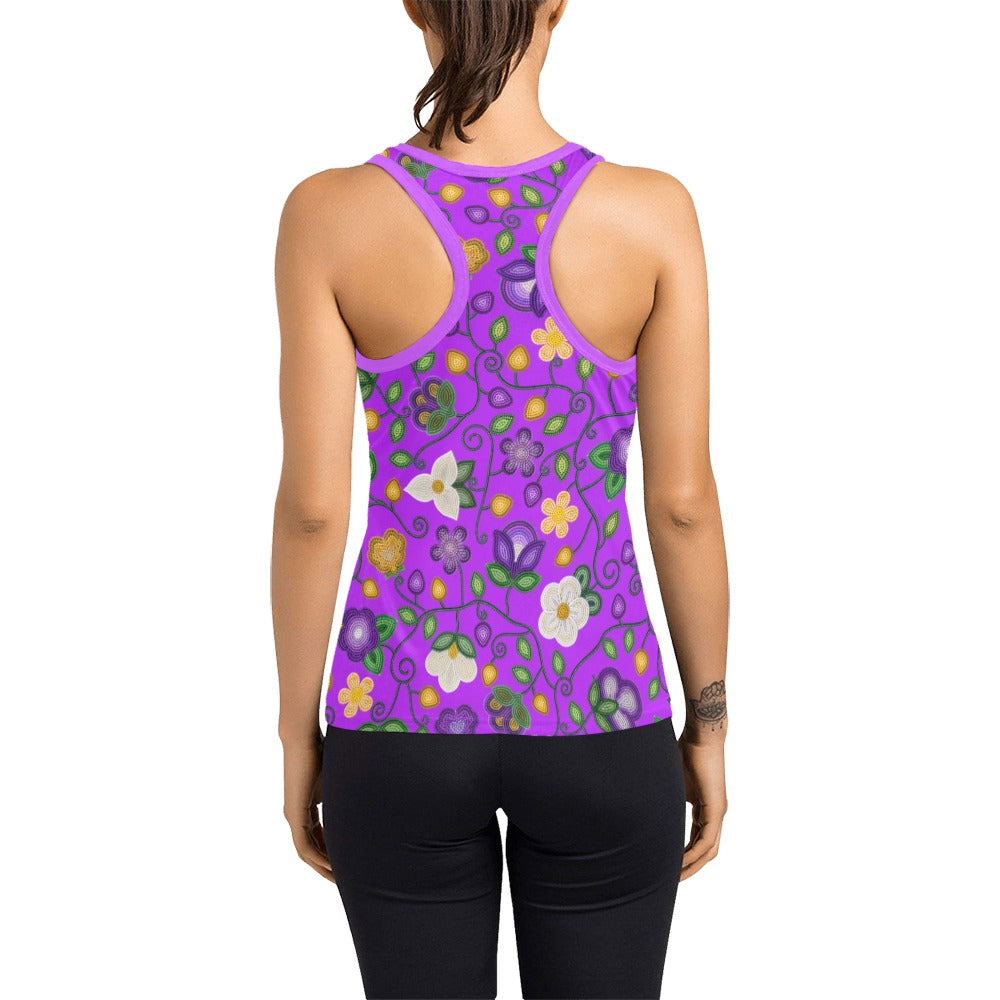 Midnight Moss Bloom Purple Racerback Tank Top