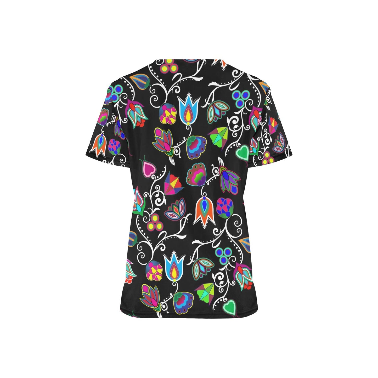 Indigenous Paisley Black Scrub Top