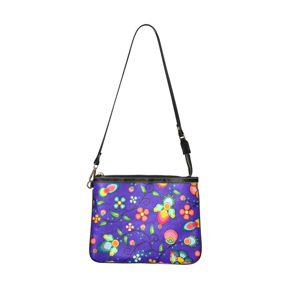 Floral Bounty Blue Small Shoulder Bag
