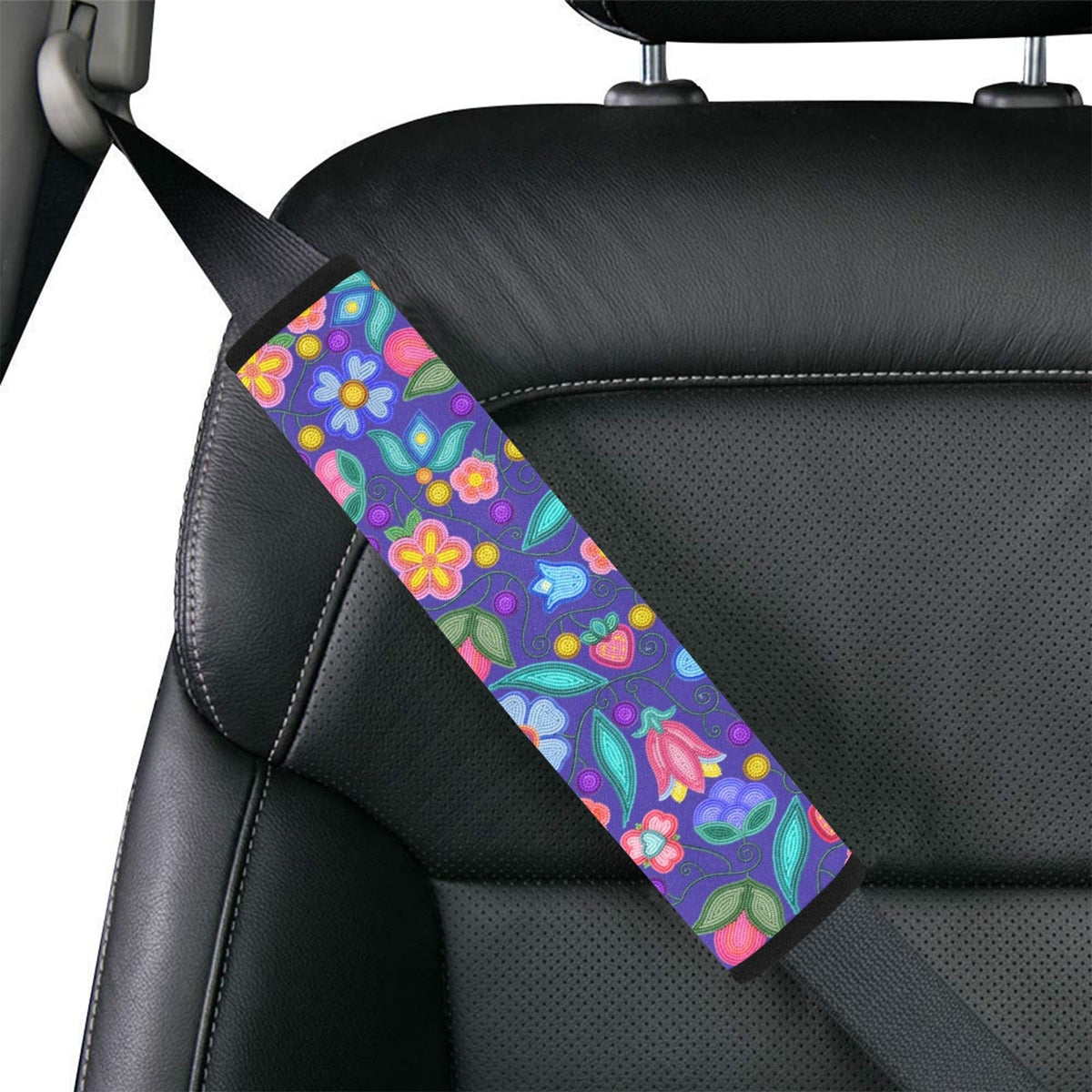 Sweet Offering Indigo Seat Belt Cover by 49 Dzine