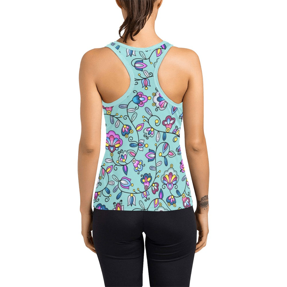 Autumn Bundle Blessing Turquoise Women's Racerback Tank Top