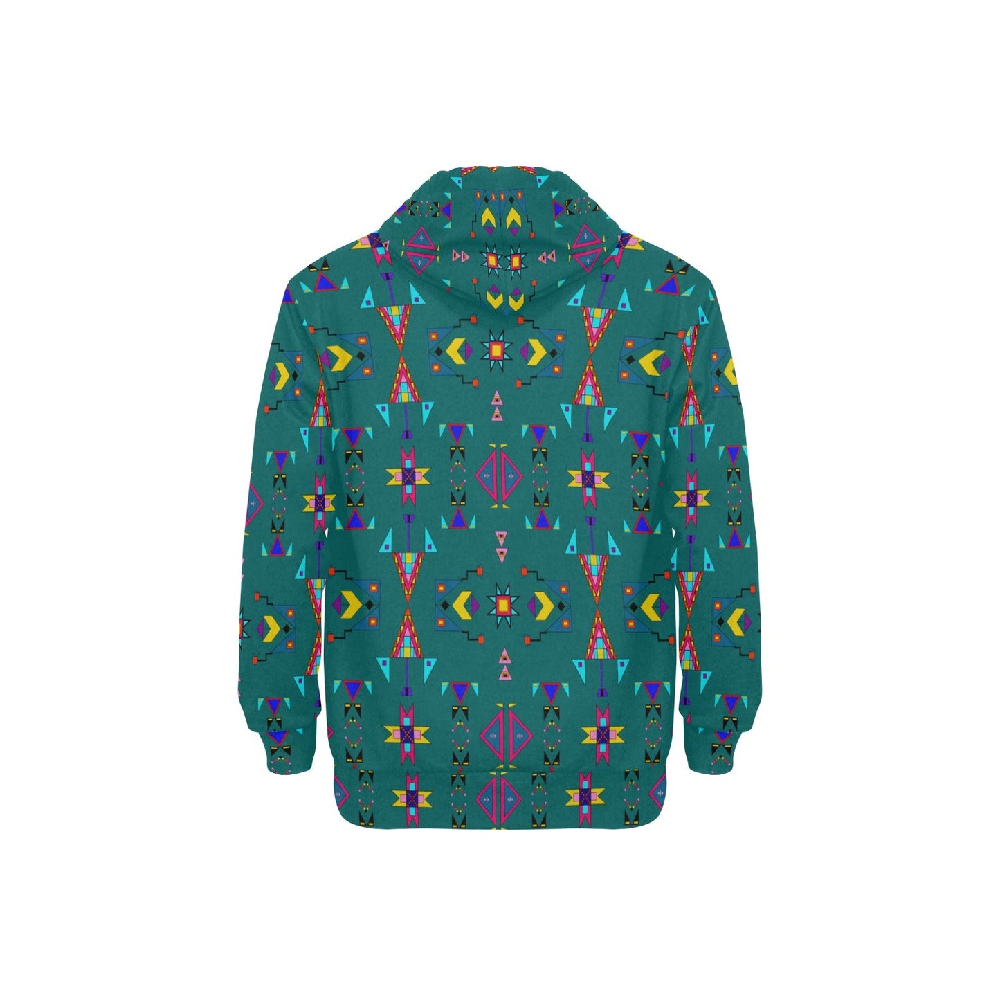 Enemy Territory Teal Men's Long Sleeve Fleece Hoodie