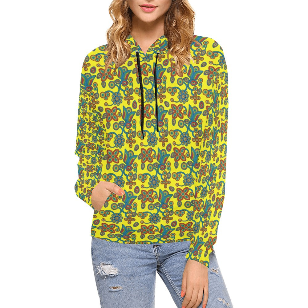Sky Tomorrow Yellow Hoodie for Women by 49 Dzine