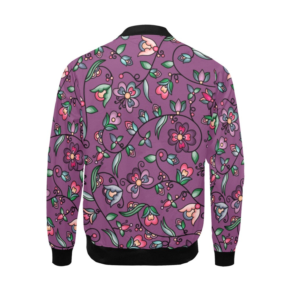 Amber Evening Garland Purple Bomber Jacket for Men