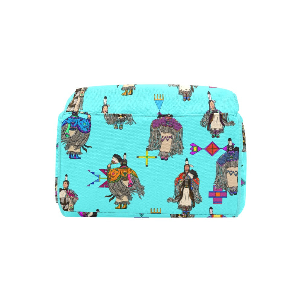Women's Tradish Dancers Turquoise Multi-Function Diaper Backpack