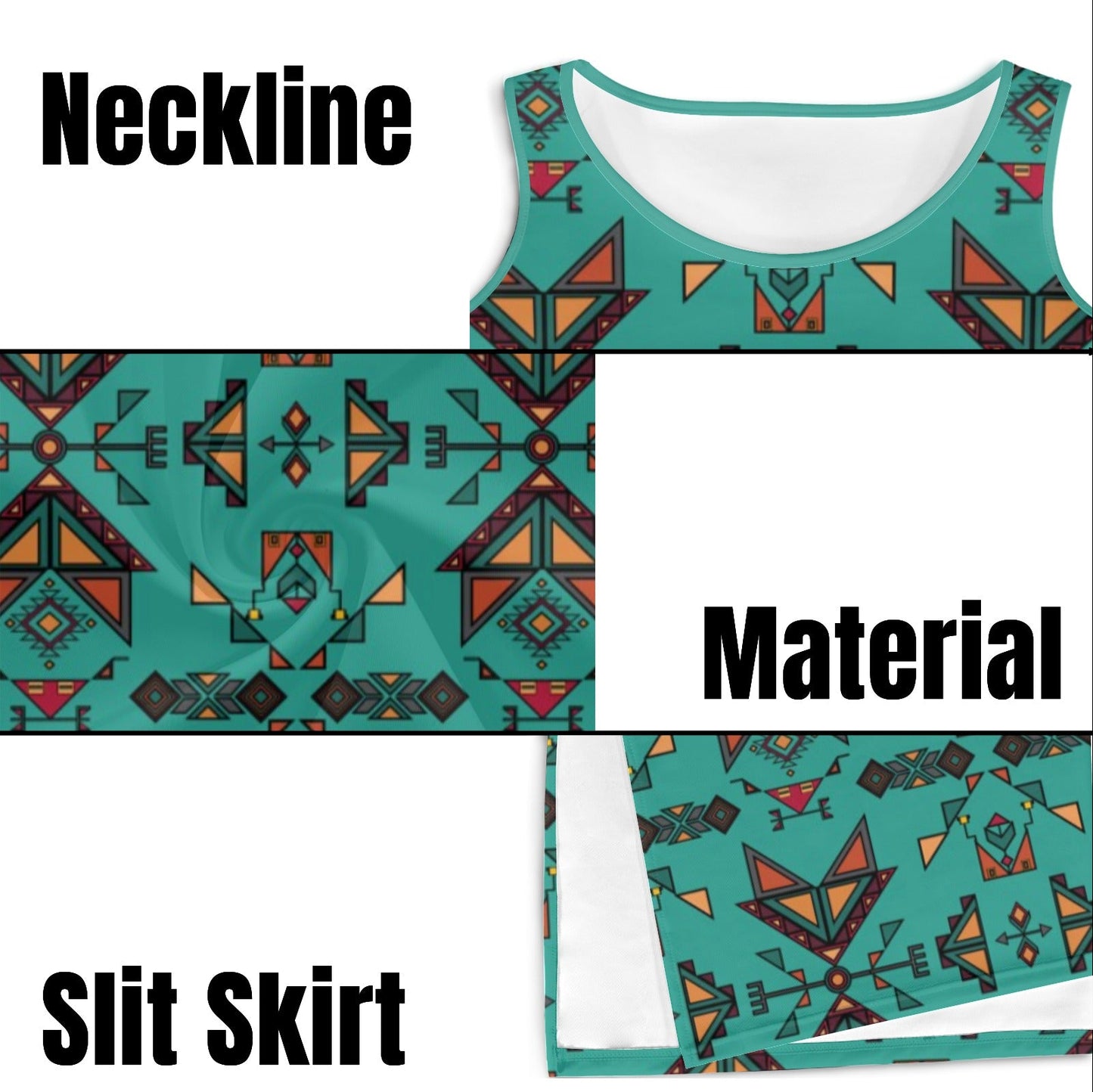 Arrow dawn Turquoise Phaedra Sleeveless Open Fork Long Dress