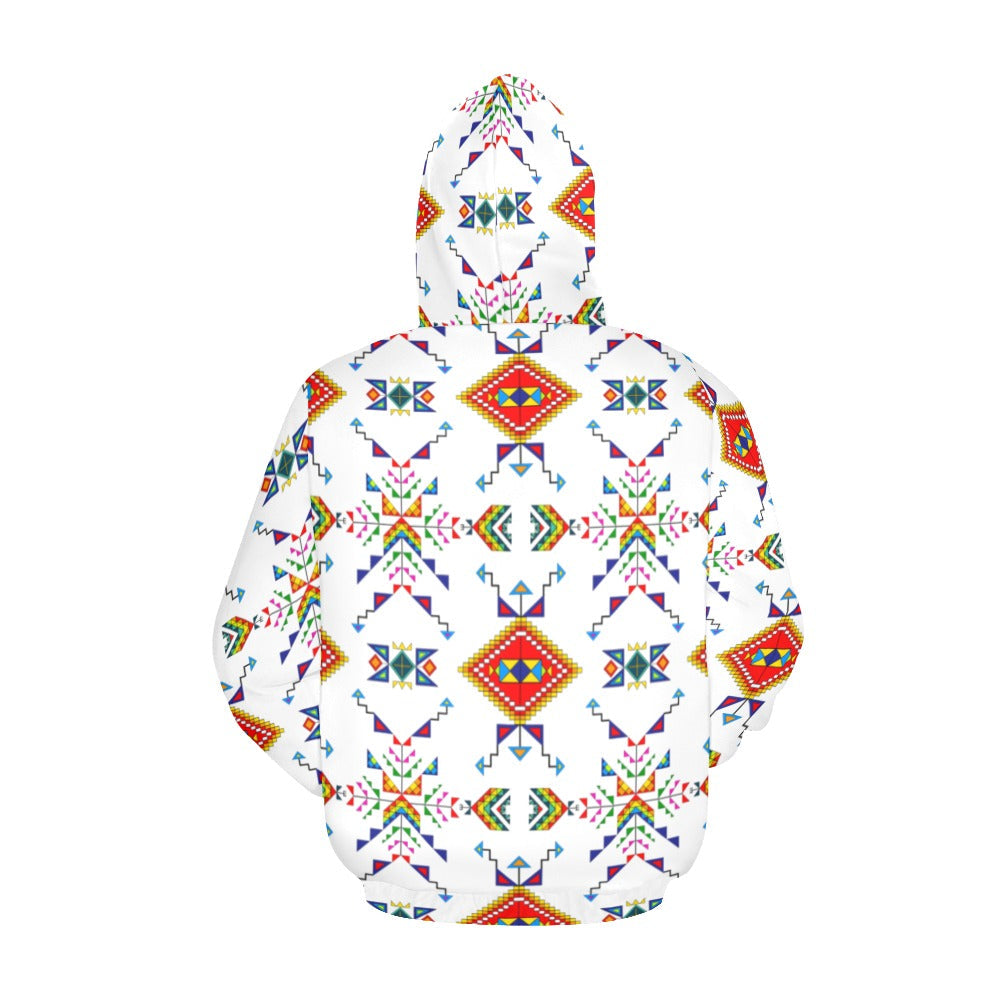 Buffalo Jump White Hoodie for Men