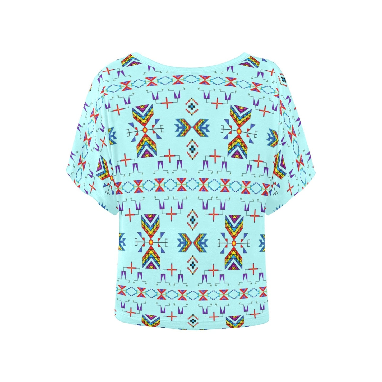 Rainy Chief Rainbow Robin Egg Women's Batwing-Sleeved Blouse T shirt