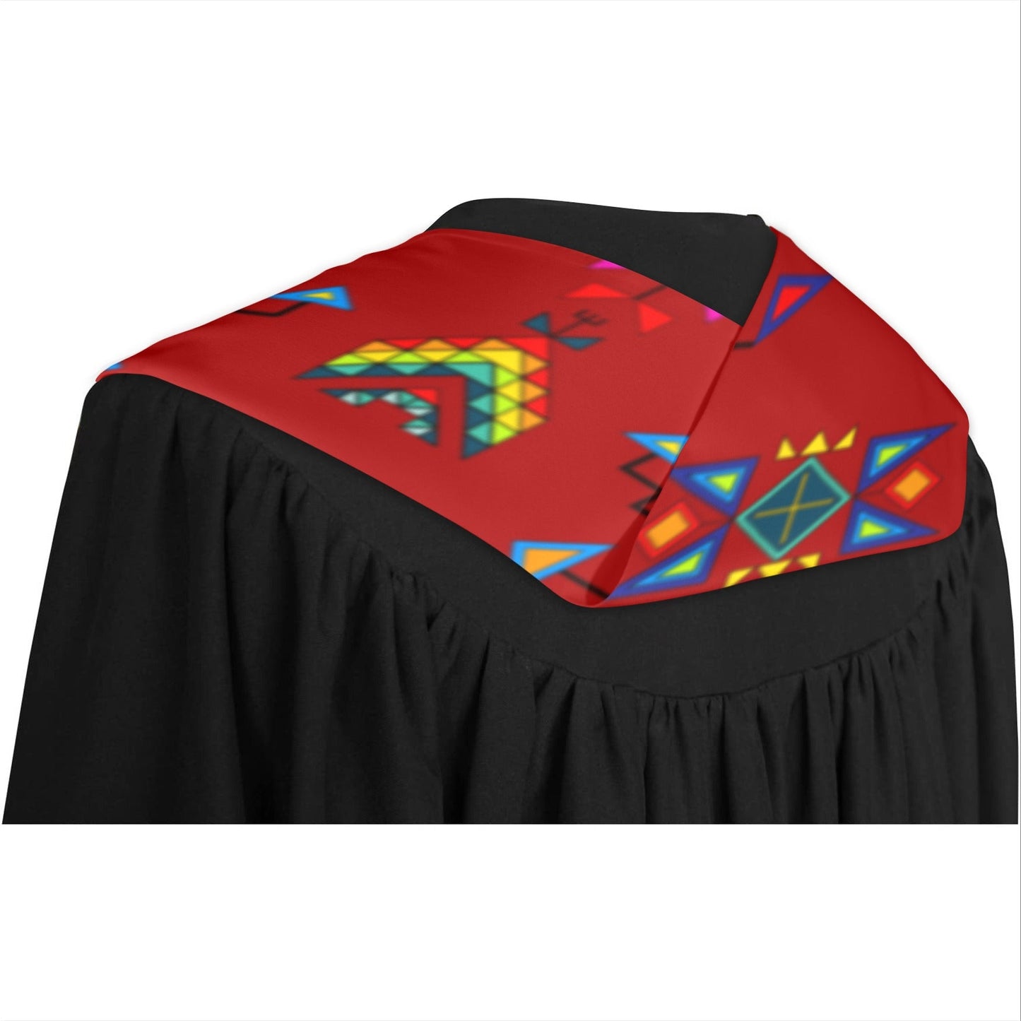 Buffalo Jump Red Graduation Stole