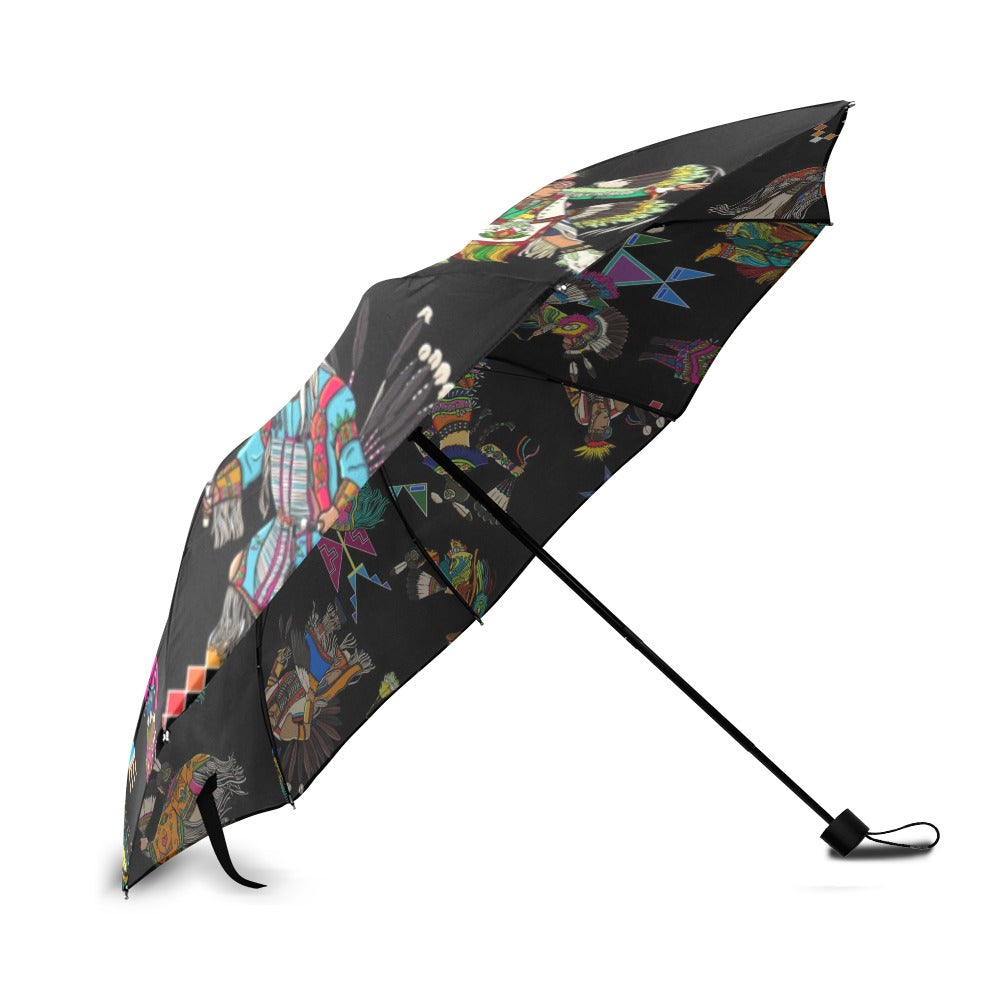 Grand Entry Dancers Black Foldable Umbrella
