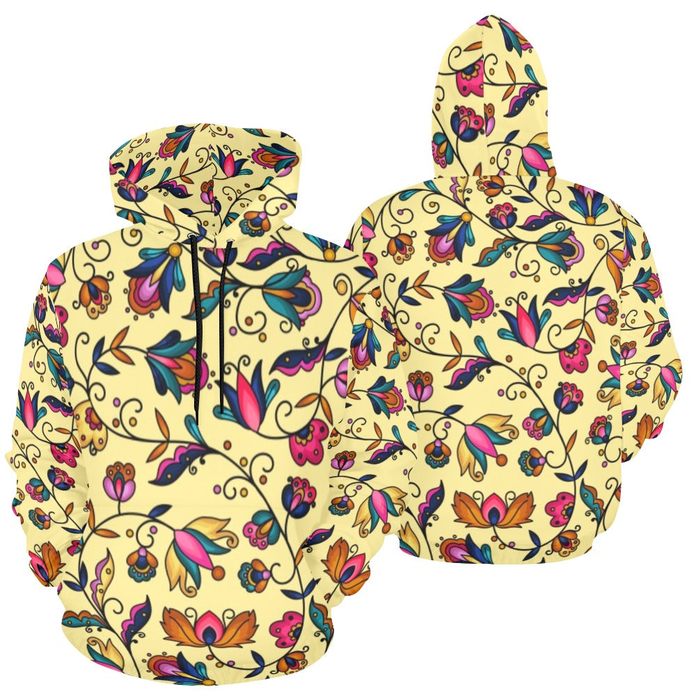 Copper Prairie Petals Yellow Hoodie for Men