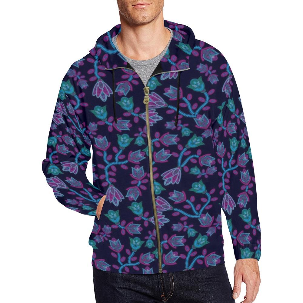 Beaded Nouveau Zip Hoodie