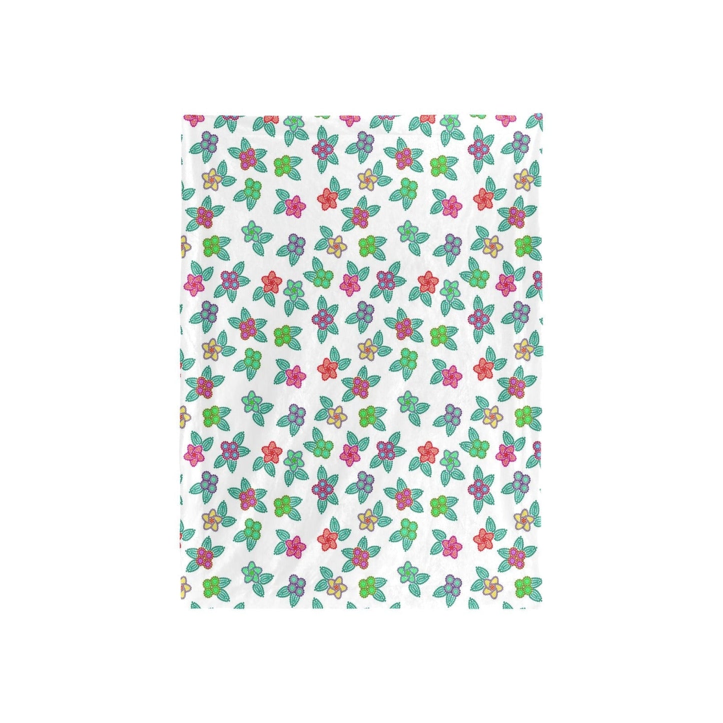 Berry Flowers White Baby Blanket 40"x50" Baby Blanket 40"x50" e-joyer